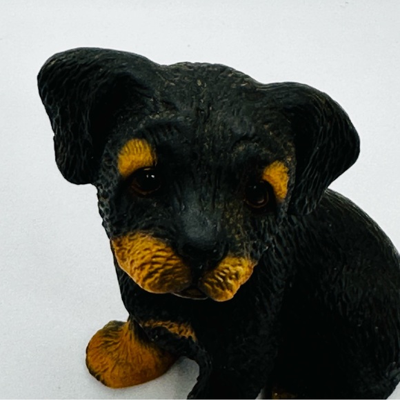 Vintage 1986 Global Art Harvey Knox Kingdom Rottweiler Puppy Signed Porcelain - Picture 2 of 12